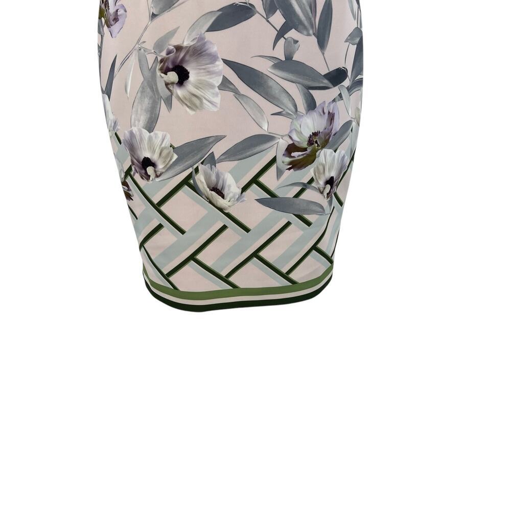 Ted Baker Haliey‎ Everglade Dress Pale Pink Floral Print Size 2 US 6 - Picture 6 of 15